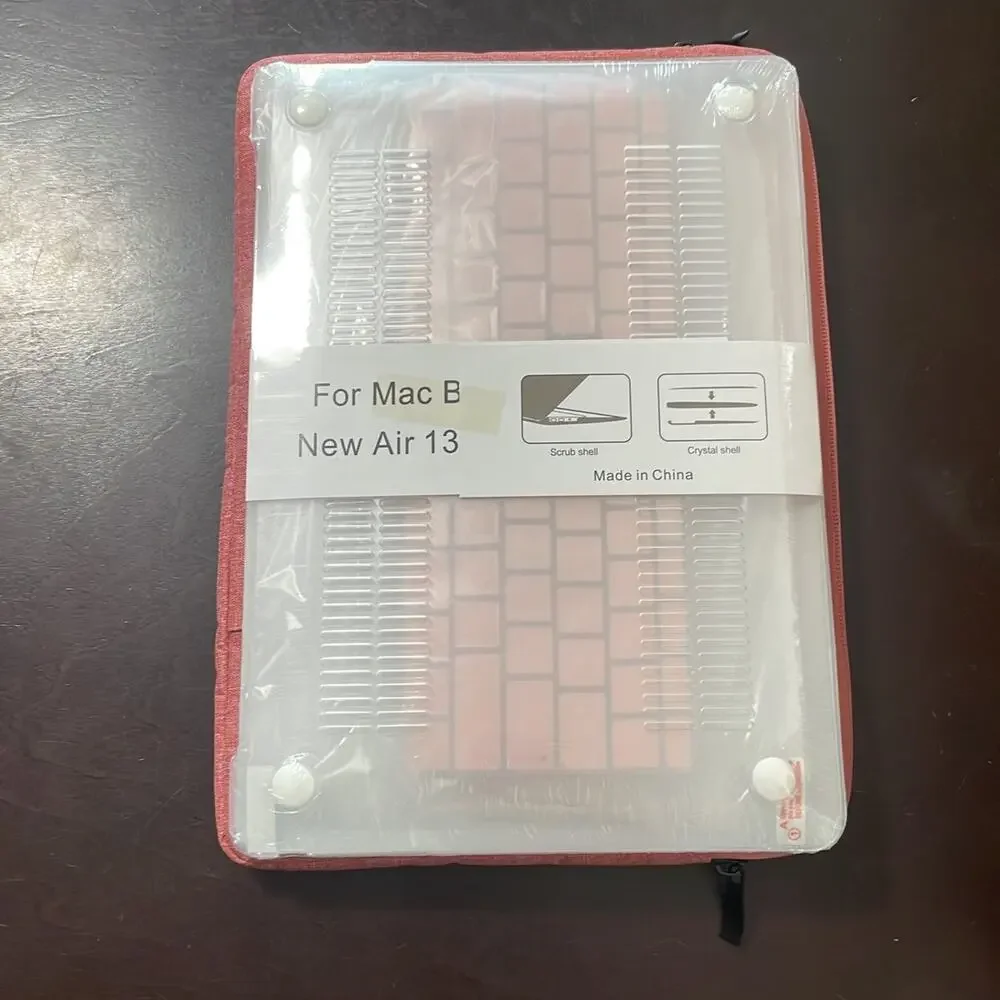 MacBook New Air 13” shell with red soft case